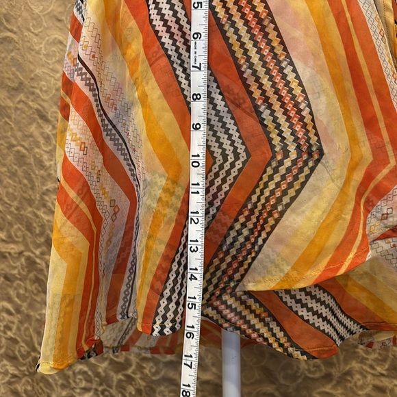 Skater Skirt -S Vanity Orange chiffon - Picture 6 of 8